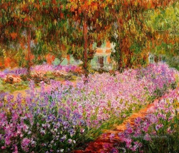  Garden Tableaux - Iris dans le jardin de Monet Claude Monet